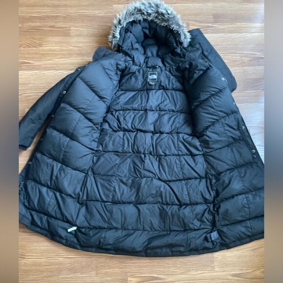 The North Face Jacket Coat HyVent Goose Down Hooded Parka Puffer Long Sz M - Picture 10 of 15